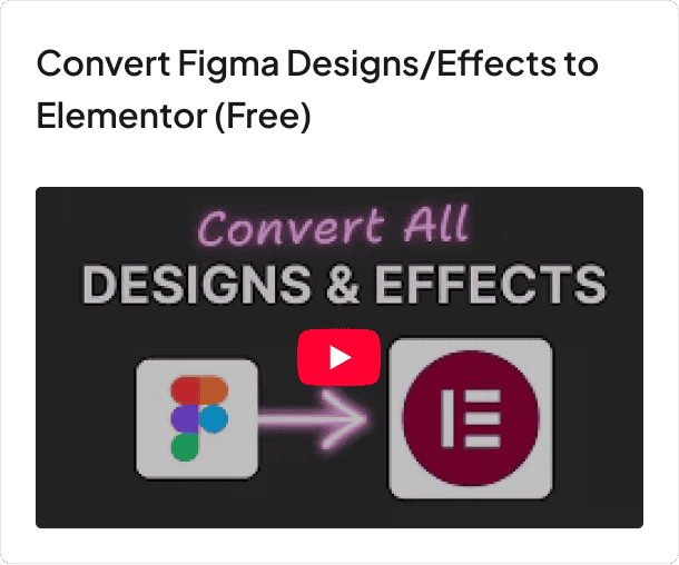 Convert Figma Designs Effects to Elementor
