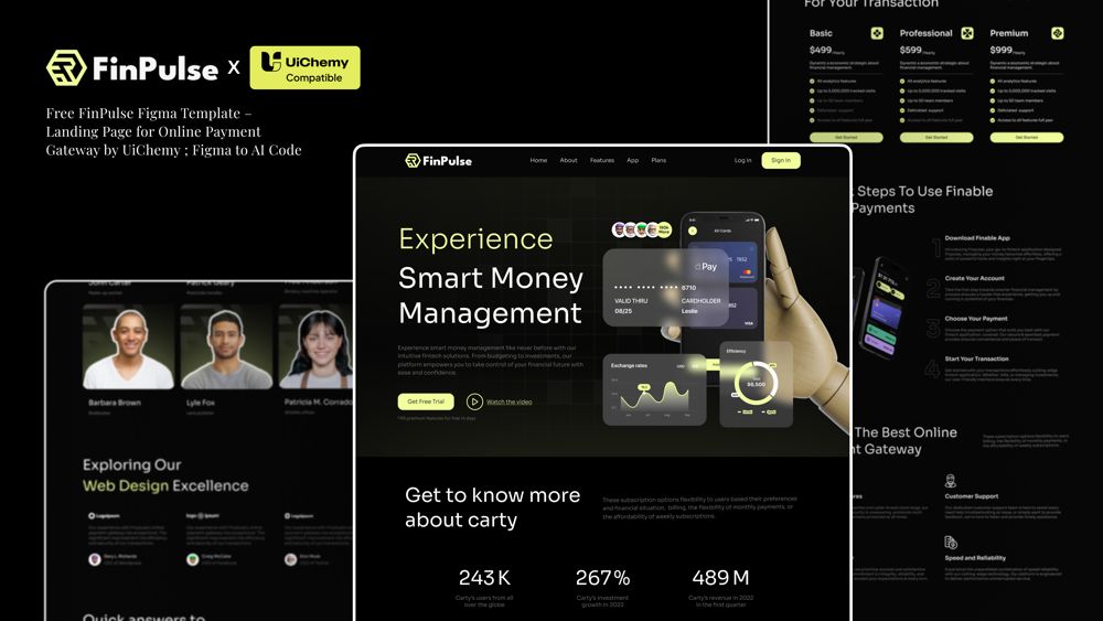 FinPulse Figma template preview