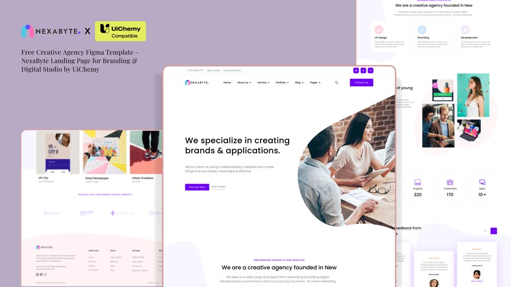 NexaByte Figma template preview